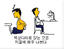 책상다리로 앉는 것은 치질에 매우 나쁘다